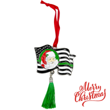 Load image into Gallery viewer, GL2-020 Thin Green Line Flag Merry Christmas Ornament Border Patrol Marines Army Military Deputy Sheriff