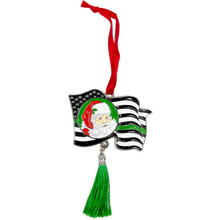 Load image into Gallery viewer, GL2-020 Thin Green Line Flag Merry Christmas Ornament Border Patrol Marines Army Military Deputy Sheriff