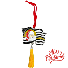 Load image into Gallery viewer, GL3-020 Thin Gold Line Flag Merry Christmas Ornament Emergency Dispatcher 911 Yellow