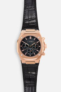 Rose Gold/Black Luxury Watch- 40MM