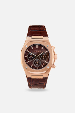 Chronograph 001: Rose/Brown