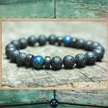 Load image into Gallery viewer, Lava &amp; Chrysocolla Stone Energy Bracelet | Inner Strength