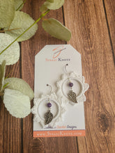 Load image into Gallery viewer, Circle Amethyst Spike Earrings
