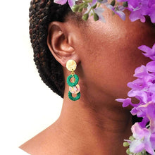 Load image into Gallery viewer, Petite Circle and Gold Earrings