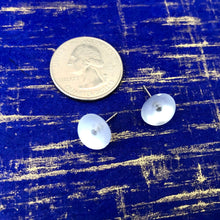 Load image into Gallery viewer, Clear Frosted Foil Back Retro Button Stud Earrings