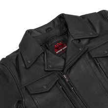 Load image into Gallery viewer, ShadowRider - Men's Leather Motorcycle Jacket