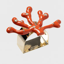 Load image into Gallery viewer, Coral napkin rings, coral, set of four