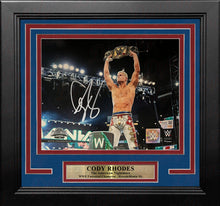 Load image into Gallery viewer, Cody Rhodes WrestleMania XL Championship Celebration Autographed 8" x 10" Framed WWE Wrestling Photo