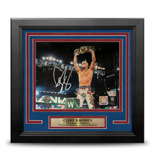 Load image into Gallery viewer, Cody Rhodes WrestleMania XL Championship Celebration Autographed 8" x 10" Framed WWE Wrestling Photo
