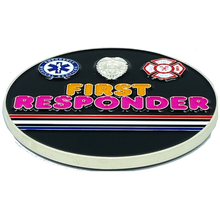 Load image into Gallery viewer, BL8-009 Send Coffee Donuts Police First Responders Dunkin inspired challenge coin Paramedic Firefighter Cops