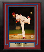 Load image into Gallery viewer, Cole Hamels 2008 World Series Action Philadelphia Phillies 8" x 10" Framed Baseball Photo