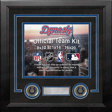Load image into Gallery viewer, Indianapolis Colts Custom NFL Football 11x14 Picture Frame Kit (Multiple Colors)