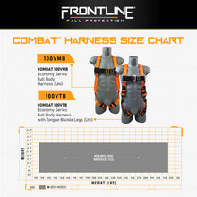 Load image into Gallery viewer, Frontline 100VTB Combat Economy Series Full Body Harness with Tongue Buckle Legs (Uni) Universal