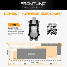 Load image into Gallery viewer, Frontline 110VTB Combat Lite Vest Style Harness with Aluminum Hardware and Suspension Trauma Straps 3X/4X
