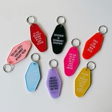Load image into Gallery viewer, Come Home Take Off That Bra Motel Style Keychain in Fuchsia Pink