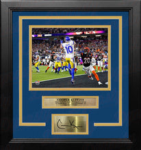 Load image into Gallery viewer, Cooper Kupp Super Bowl LVI Game-Winning Touchdown LA Rams 8" x 10" Framed Photo with Engraved Autograph