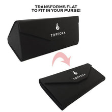 Load image into Gallery viewer, Black Foldable Sunglasses Case