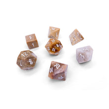 Load image into Gallery viewer, Coral Fossil - 7 Piece RPG Set Gemstone Dice