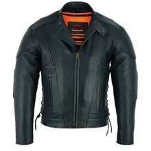 Load image into Gallery viewer, Men's Premium Vented Motorcycle Jacket – Side Laces