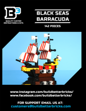 Load image into Gallery viewer, Custom Mini Black Seas Barracuda with Captain Brickbeard Minifigure