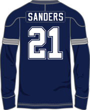 Load image into Gallery viewer, Deion Sanders Dallas Cowboys Throwback Retired Player Super Bowl Patch Long Sleeve Shirt