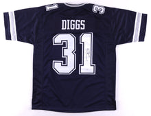 Load image into Gallery viewer, Trevon Diggs Dallas Cowboys Autographed Navy Blue Rookie Football Jersey