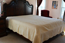 Load image into Gallery viewer, Tache Super Soft Cream Scalloped Coral Reef Quilted Fleece Bedspread Set (DXJ109013-3)