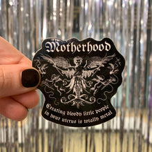 Load image into Gallery viewer, Creating Bloody Little People In Your Uterus is Totally Metal Sticker | Vinyl Die Cut Decal