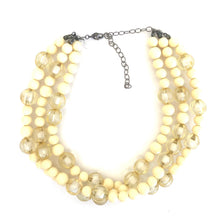 Load image into Gallery viewer, Cream White Givre' Morgan Beaded Necklace