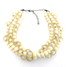 Load image into Gallery viewer, Cream White Givre' Morgan Beaded Necklace