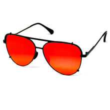 Load image into Gallery viewer, Cristina - Tangle Free - Mirrored Red Aviator Sunglasses