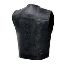 Load image into Gallery viewer, Leather Fang Lowcut Men's Leather Vest