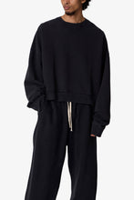 Load image into Gallery viewer, Cropped Crewneck - Washed Black