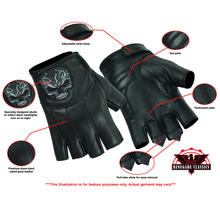 Load image into Gallery viewer, Reflective Skull Fingerless Glove