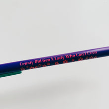 Load image into Gallery viewer, Crusty Old Gen X Lady Who Can't Even Ballpoint Pen in Violet | Gen Z Aesthetic Blue Ink