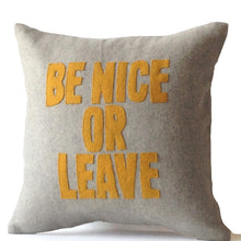 Load image into Gallery viewer, Custom Throw Pillow Cover in Yellow Applique