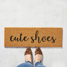 Load image into Gallery viewer, Cute Shoes Coir Door Mat | Welcome Outdoor Indoor Rug | 30" x 10"