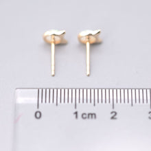 Load image into Gallery viewer, Cute Kitty Cat Ears Australian Solid Opal Stud Earrings 14k Yellow Gold