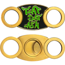 Load image into Gallery viewer, BL18-009 MTV Cribs Michael Strahan episode matching green Cigar Cutter for Tap Dat Ash Cigar Coin