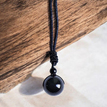 Load image into Gallery viewer, STRESS-FREE AND PROTECTION OBSIDIAN NECKLACE