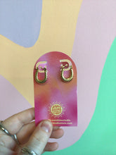 Load image into Gallery viewer, Titanium Textured Hoops