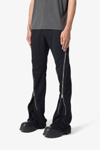 Load image into Gallery viewer, D519 Zipper Flare Denim - Black