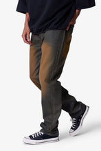 Load image into Gallery viewer, D732 Rust Wash Denim - Black/Brown