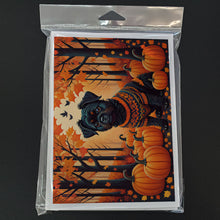 Load image into Gallery viewer, Affenpinscher Fall Greeting Cards -  Blank Note Cards – 8-Pack of Artist-Designed Cards with Envelopes