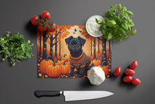 Load image into Gallery viewer, Affenpinscher Fall Glass Cutting Boards – Durable, Decorative Kitchen Art Large
