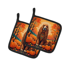 Load image into Gallery viewer, Afghan Hound Fall Pot Holders - Set of 2 Decorative Kitchen Helpers | Made in the USA