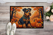 Load image into Gallery viewer, Airedale Terrier Fall Doormat -  18x27 Decorative Floor Mat – Indoor/Outdoor Rug