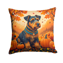 Load image into Gallery viewer, Airedale Terrier Fall Fabric Decorative Pillow