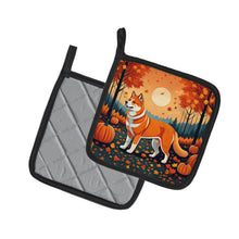 Load image into Gallery viewer, Akita Fall Pot Holders - Set of 2 Decorative Kitchen Helpers | Made in the USA