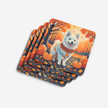 Load image into Gallery viewer, American Eskimo Fall Foam Coaster